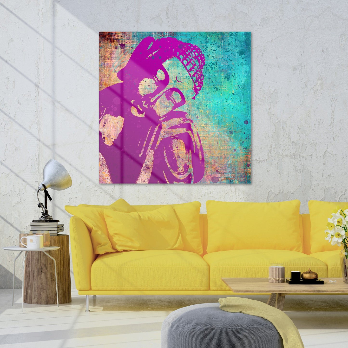 Reflections of Nirvana Peaceful Resting Buddha Canvas Wall Art