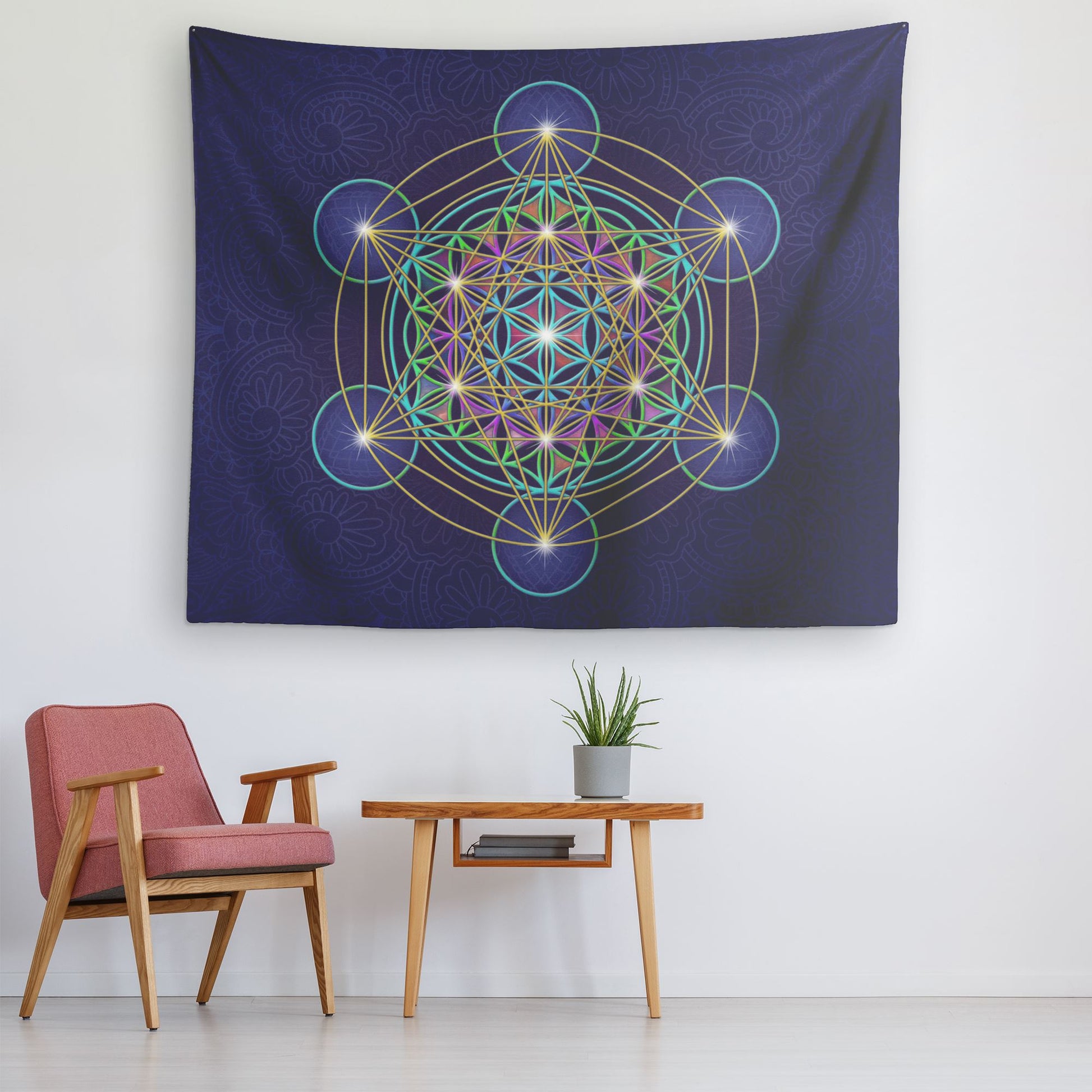 Metatron's Cube Wall Tapestry