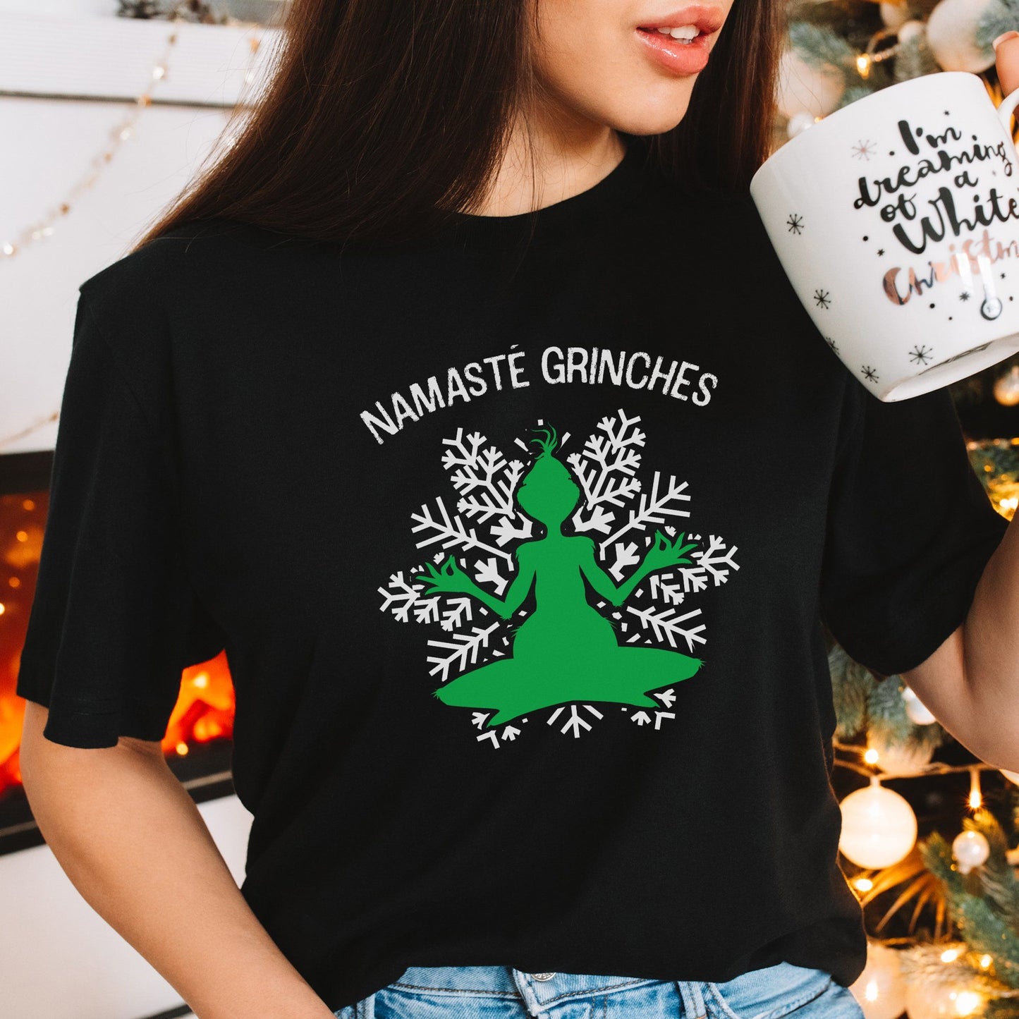 Namaste Grinches • Holiday T-shirt T-shirt teelaunch 