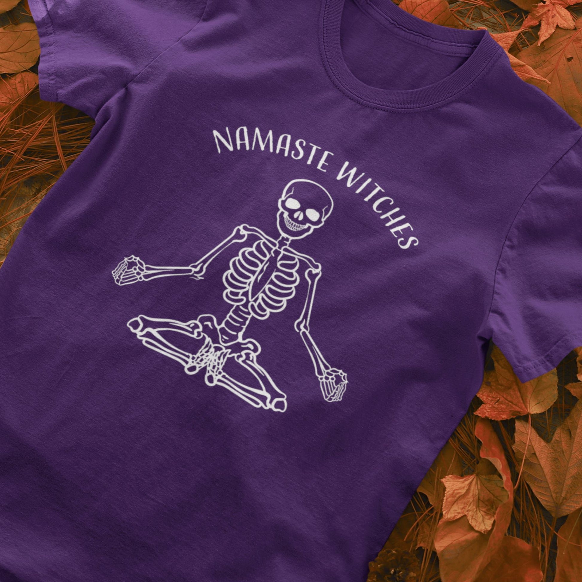 Namaste Witches Funny Halloween Tee For Women T-shirt teelaunch 