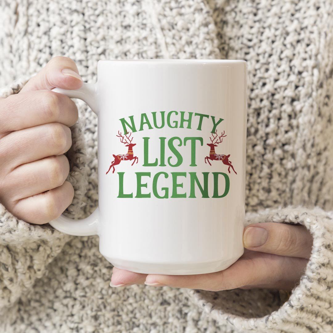Naughty List Legend Holiday Novelty Mug