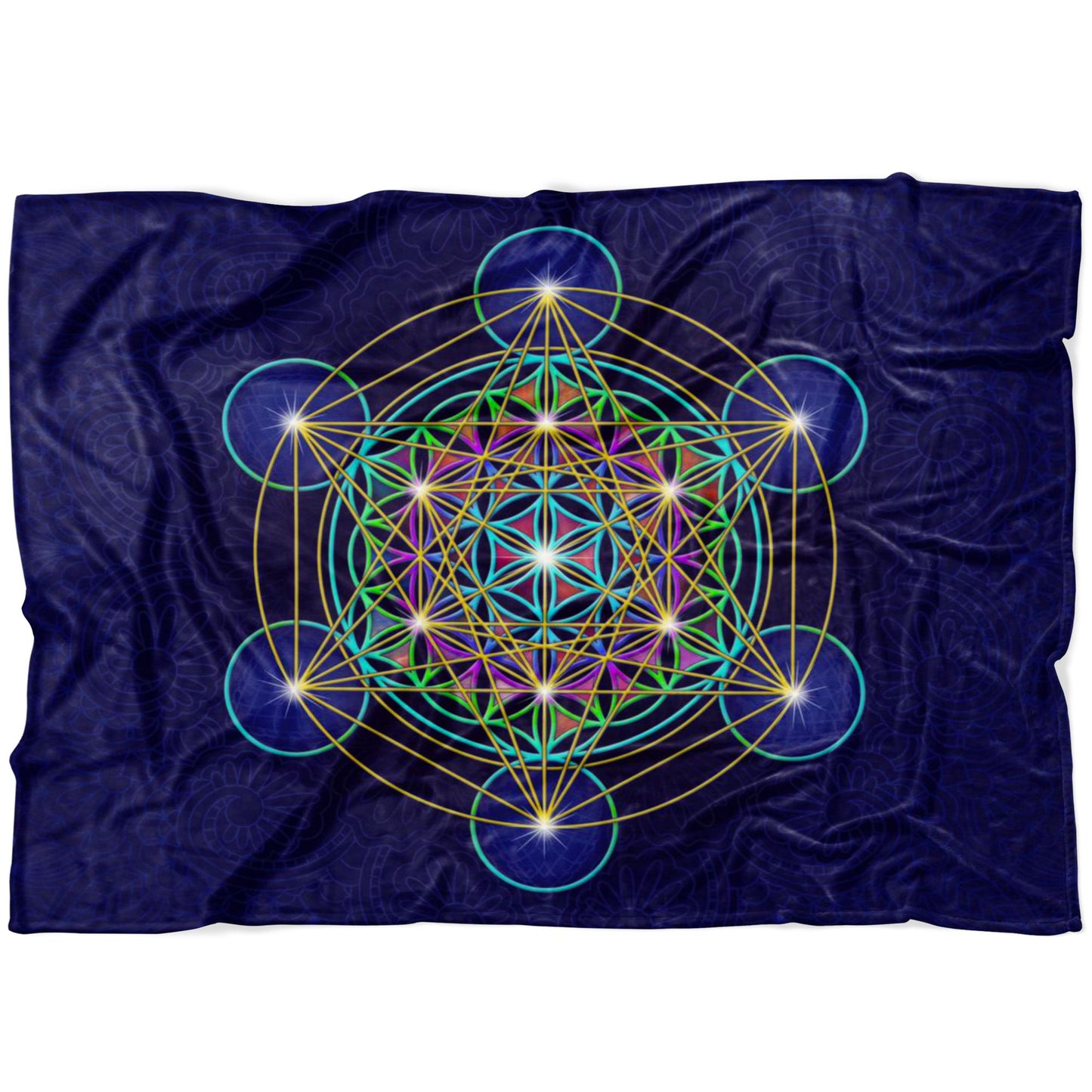 Metatron's Cube Fleece Blanket