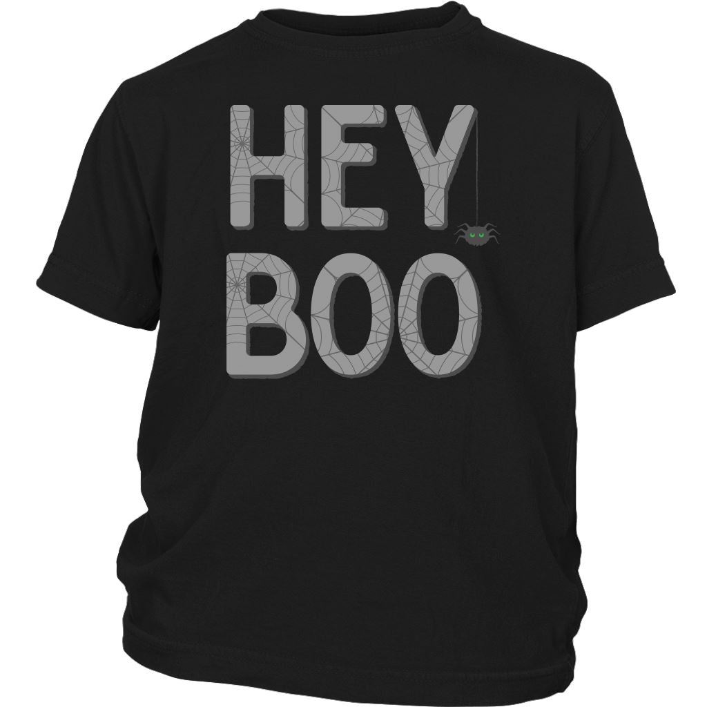 Hey Boo Spider Kids Halloween Tees & Sweatshirts