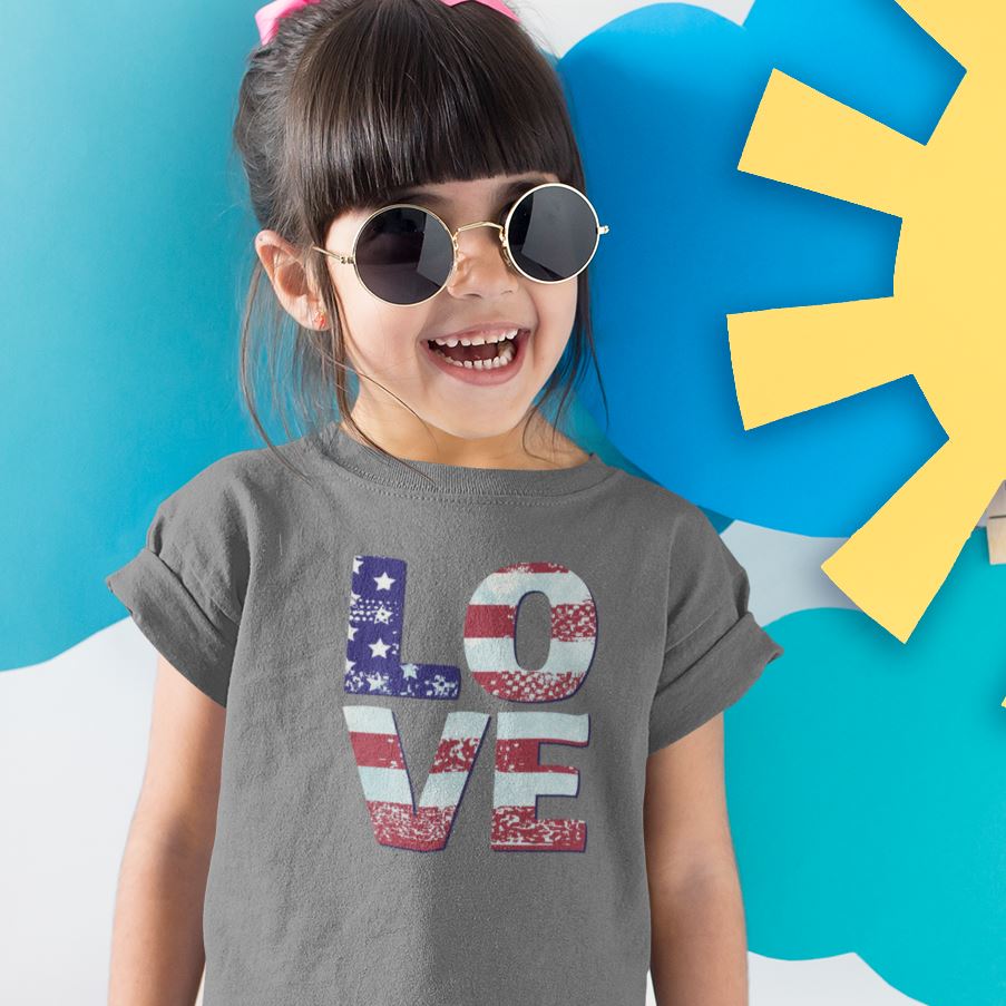 Patriotic Love Youth T-shirts