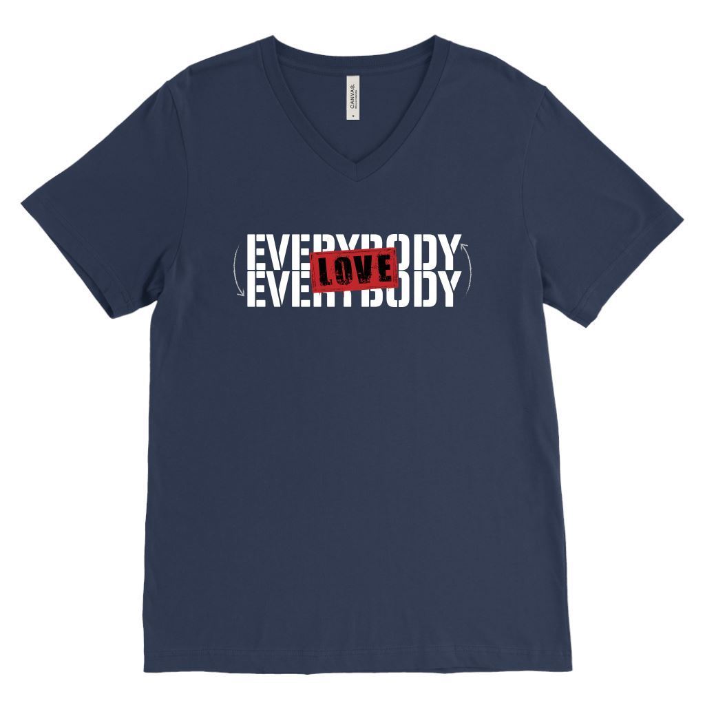 Love Everybody Unisex Tees & Tanks T-shirt teelaunch V-Neck Navy S