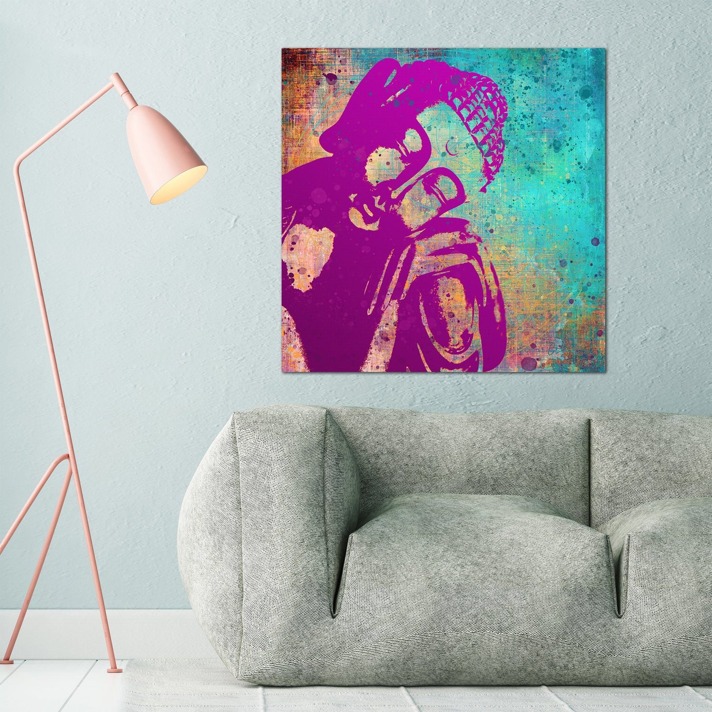 Reflections of Nirvana Peaceful Resting Buddha Canvas Wall Art