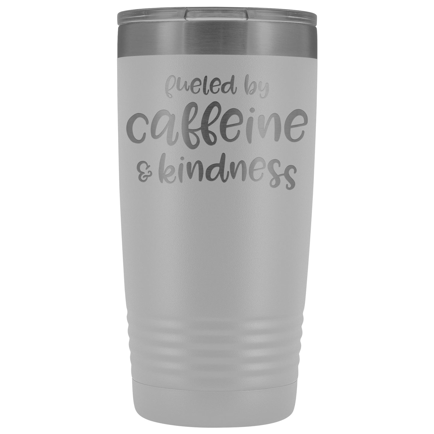Fueled by Caffeine & Kindness 20oz Insulated Coffee Tumbler