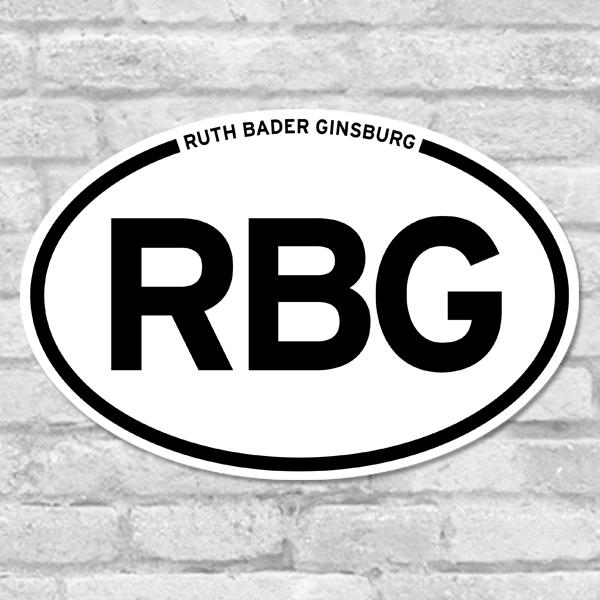 Ruth Bader Ginsburg Oval Bumper Sticker