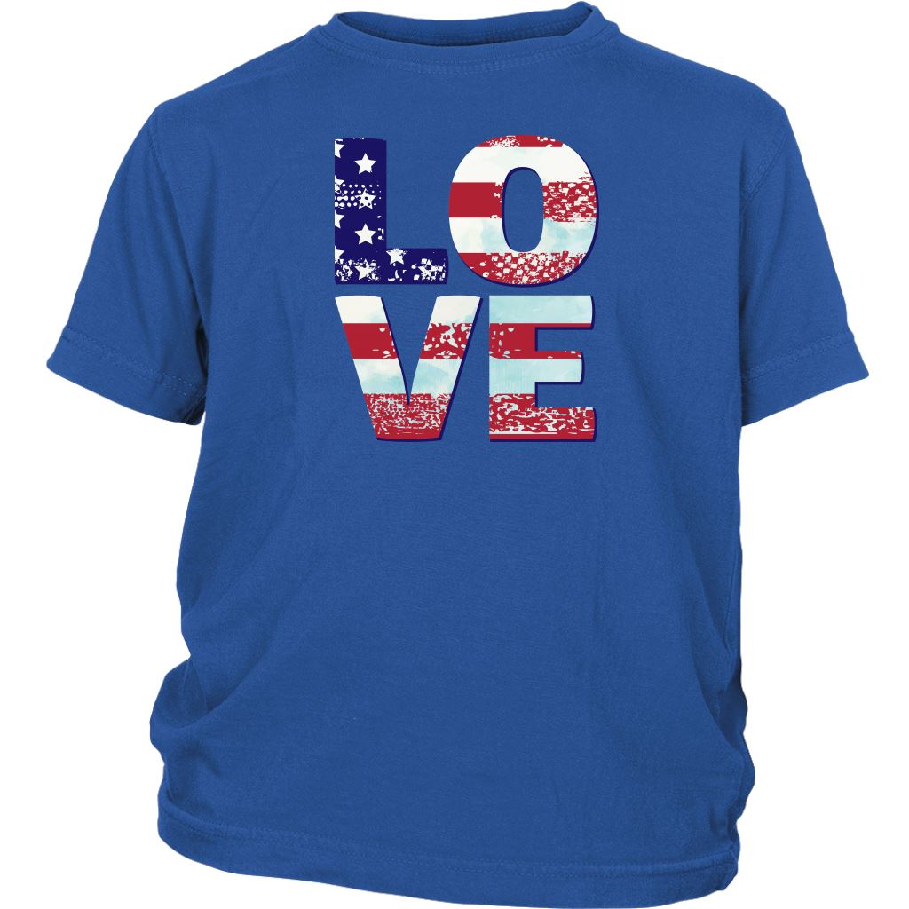 Patriotic Love Youth T-shirts