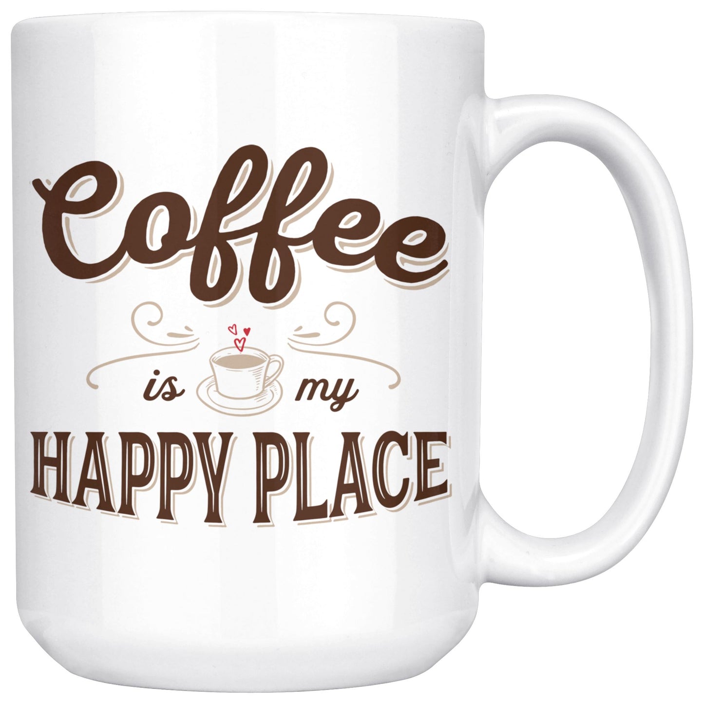 Coffee Is My Happy Place 15oz. Large Coffee Mug