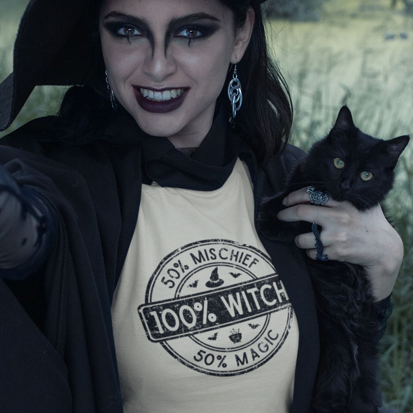 100% Witch Women's Halloween T-shirt T-shirt teelaunch 